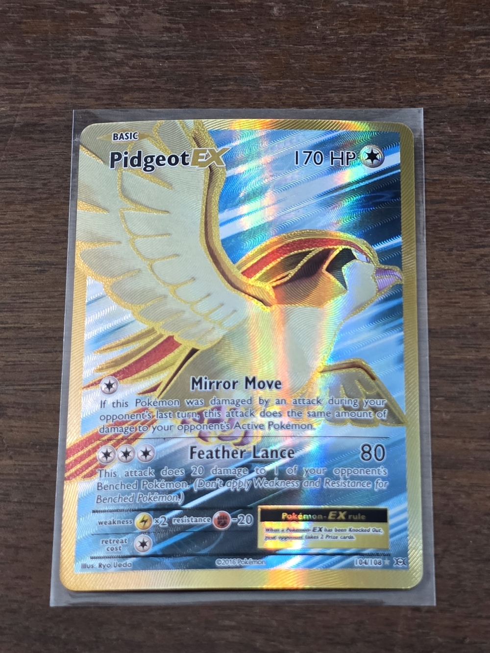 Pokemon Tcg Pidgeot EX #104 - Evolutions  - rare 104/108 Card